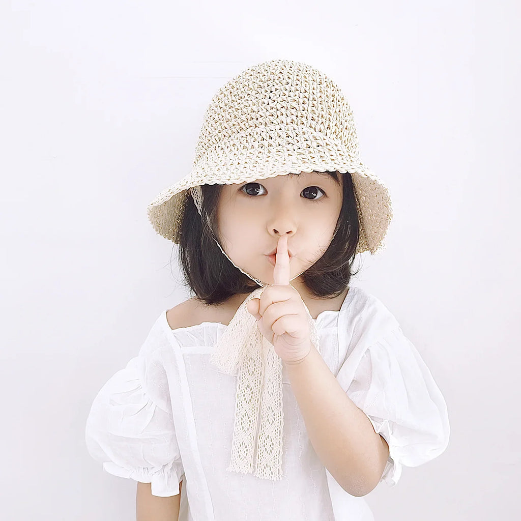 Little Sunshine Lace Baby Beach Panama Hat