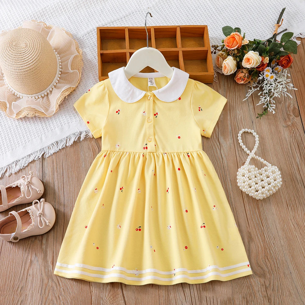 Little Heart Princess Short Sleeve Dress
