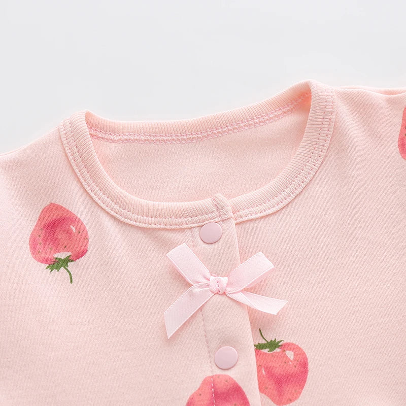 Baby Girl Strawberry Pure Cotton Romper