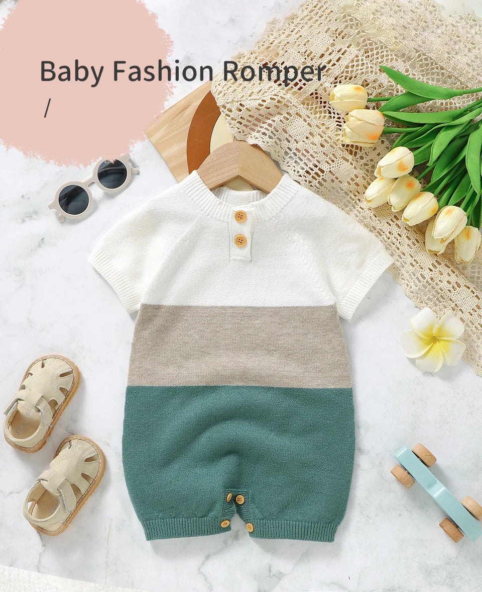 Ultra-Soft Knit Romper Toddler Children Playsuits