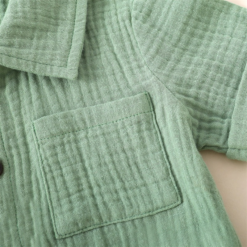 Little Gentleman Cotton Linen Summer Outfit Set