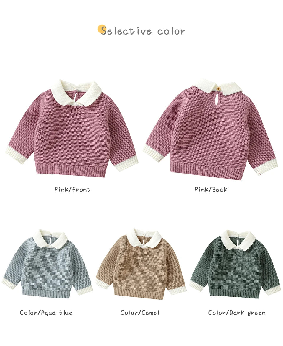 Elegant Baby Knit Turtle Neck Long Sleeve