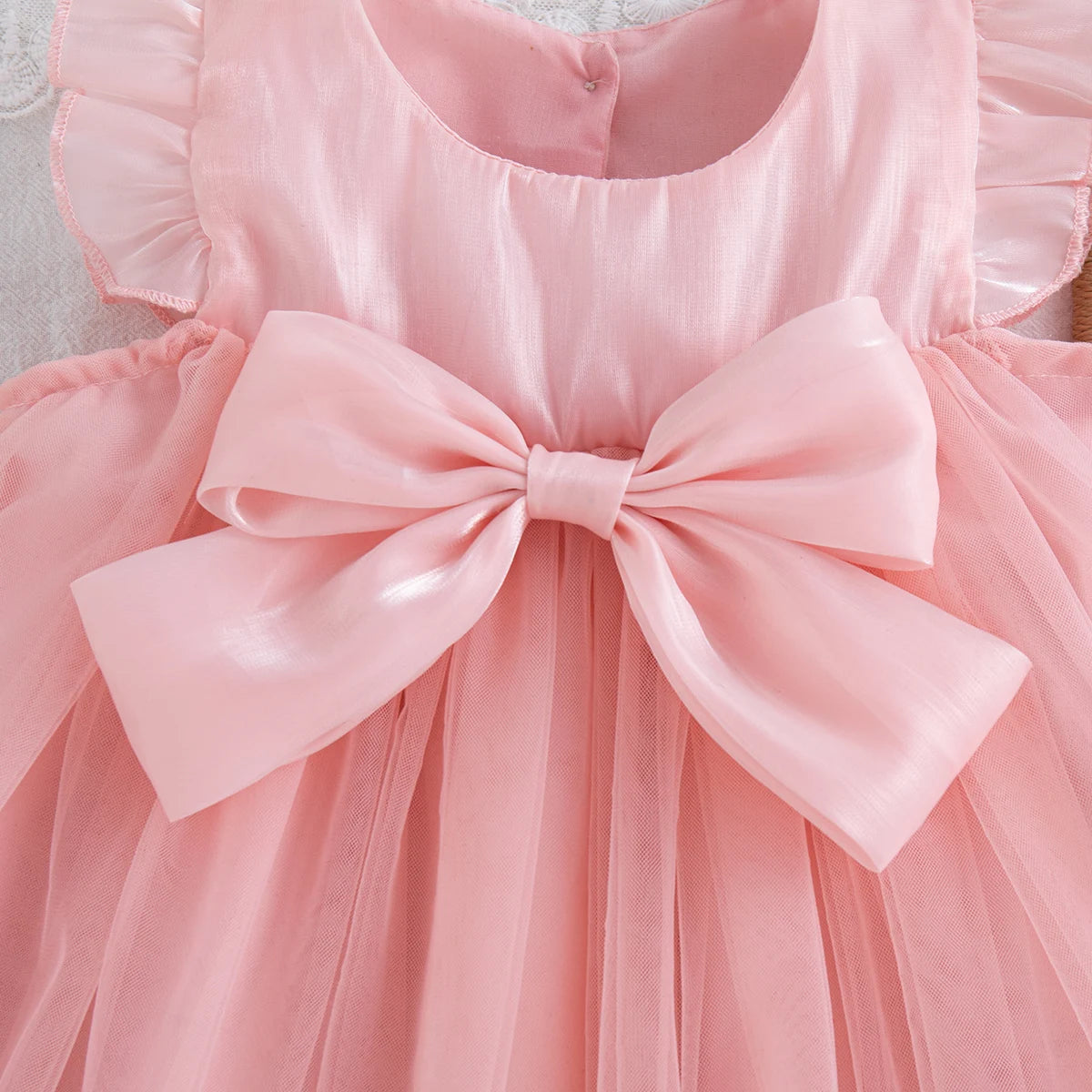 Adorable Baby Girl Chiffon Bow Dress