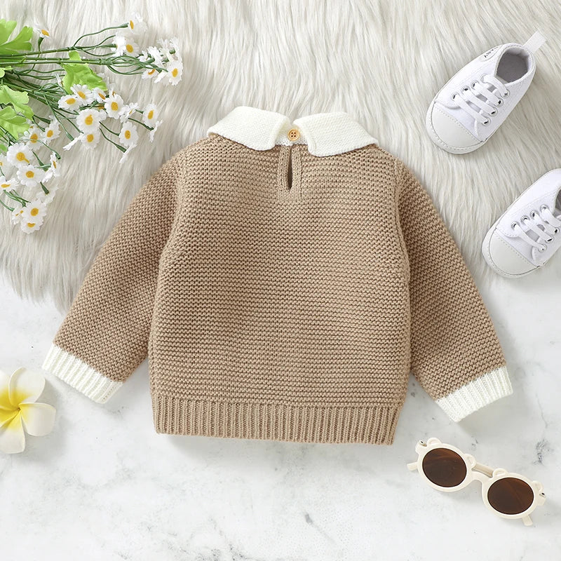 Elegant Baby Knit Turtle Neck Long Sleeve