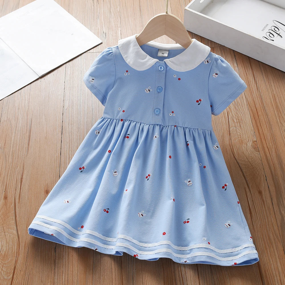 Little Heart Princess Short Sleeve Dress