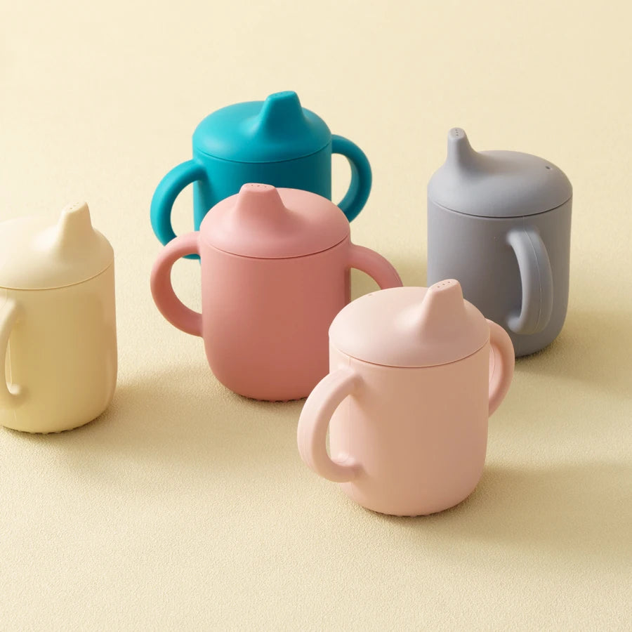 1pc Baby Feeding Little Sip Silicone Training Cup