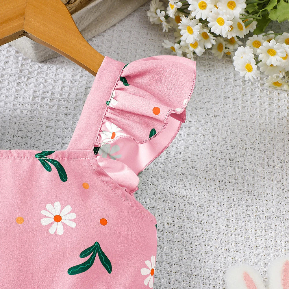 Sunny Garden Girls Flutter Sleeve Dress