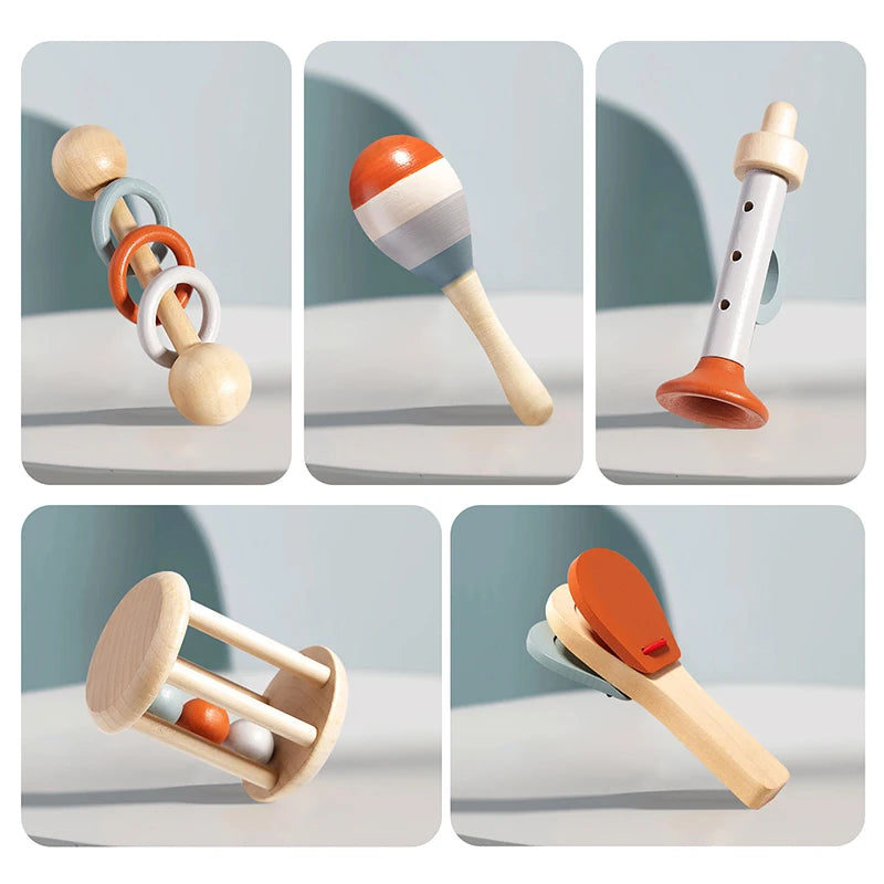 Musical Baby Wooden Toy Set