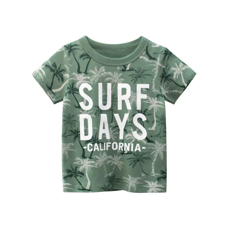 Graffiti Print Everyday Fun Kids Cotton Graphic Shirt