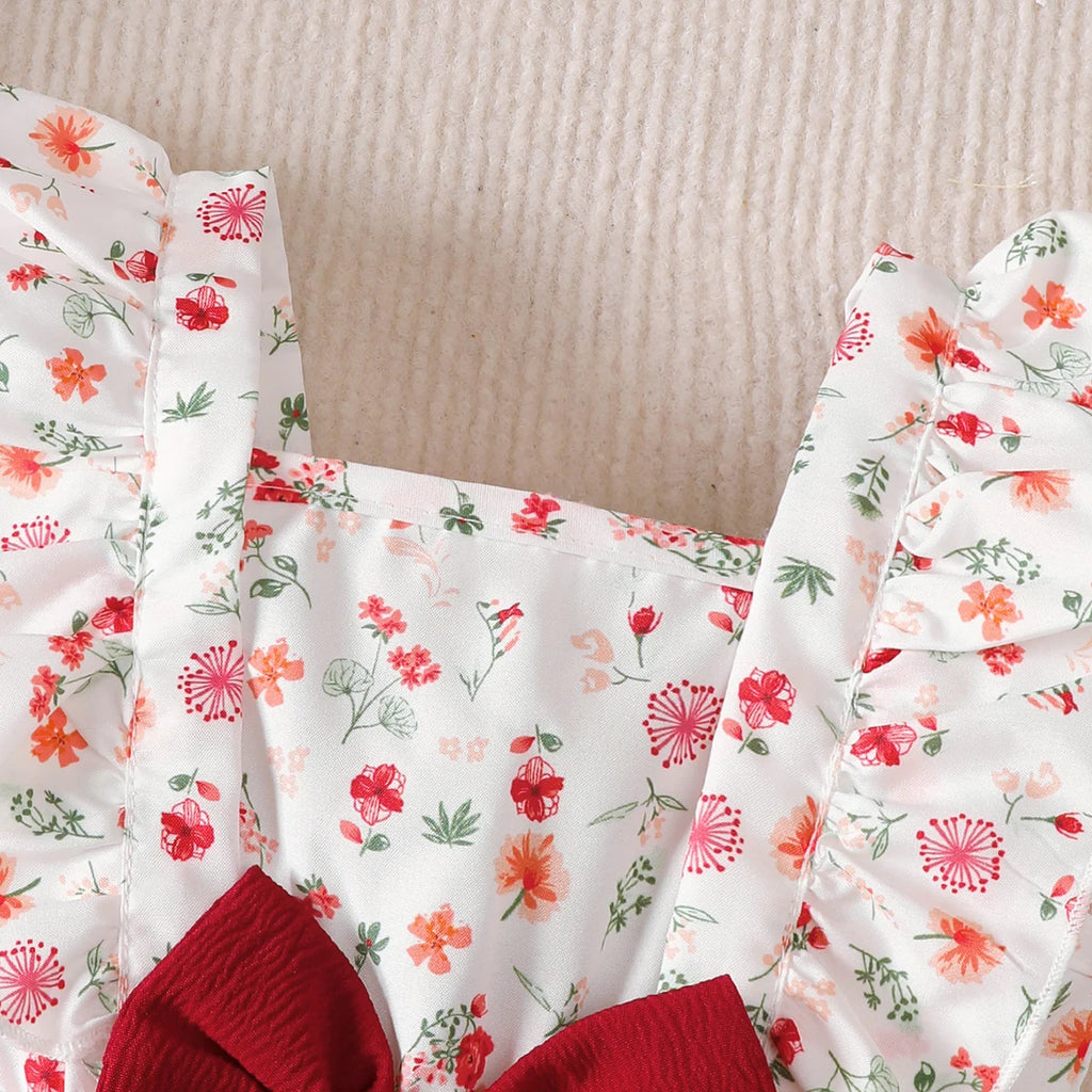 Sweet Blossom Floral Ruffle Baby Dress Set