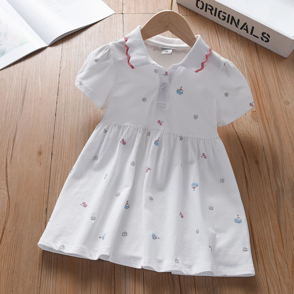 Little Heart Princess Short Sleeve Dress