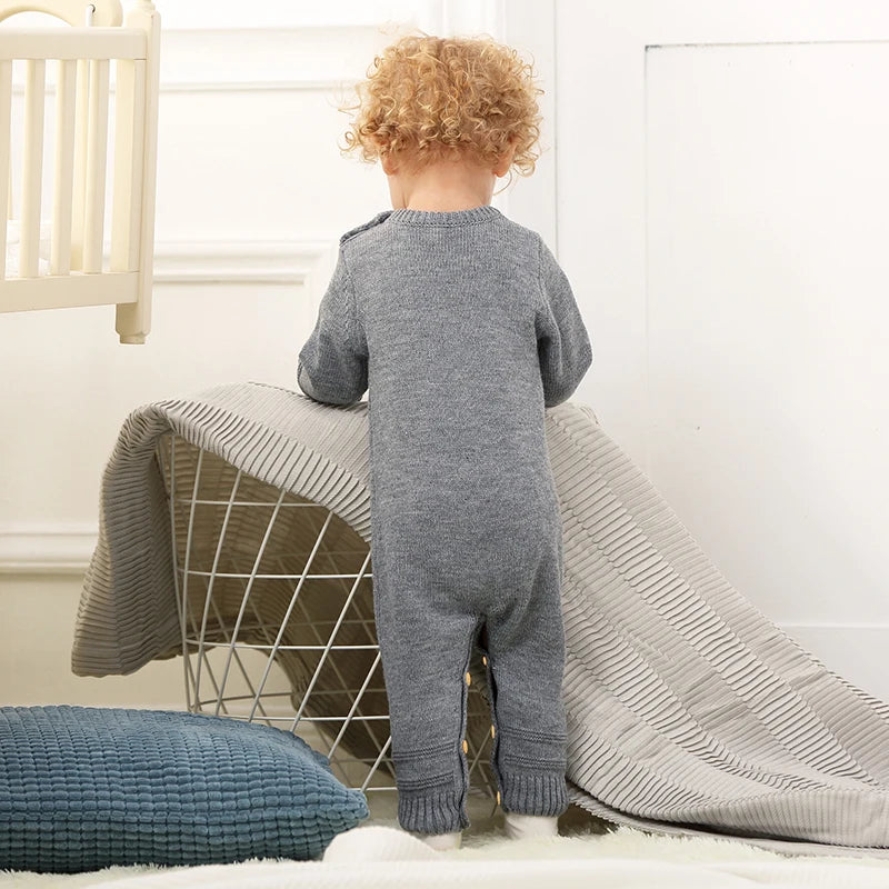 Cute Rabbit Knitted Baby Rompers for Newborns