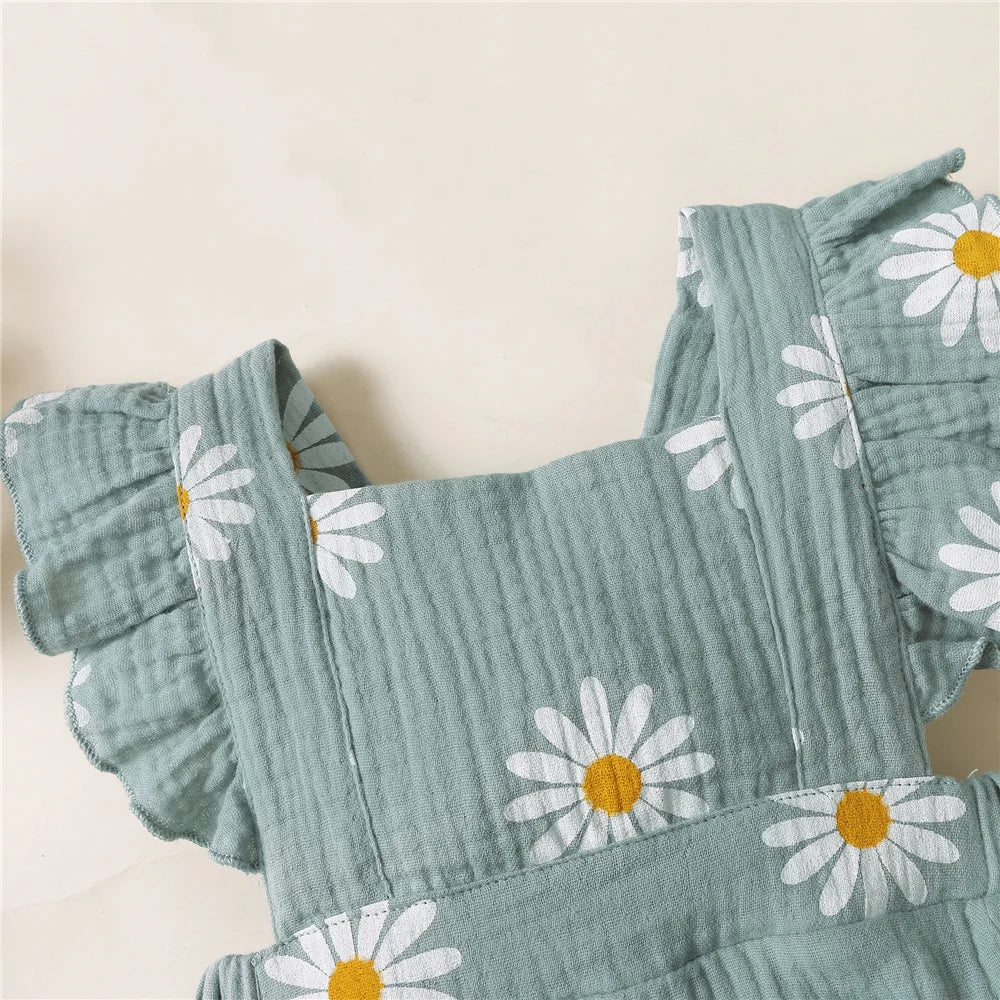 Sunny Daisy Sunflower Baby Romper Set
