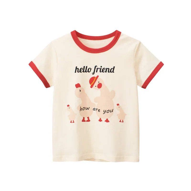 Graffiti Print Everyday Fun Kids Cotton Graphic Shirt
