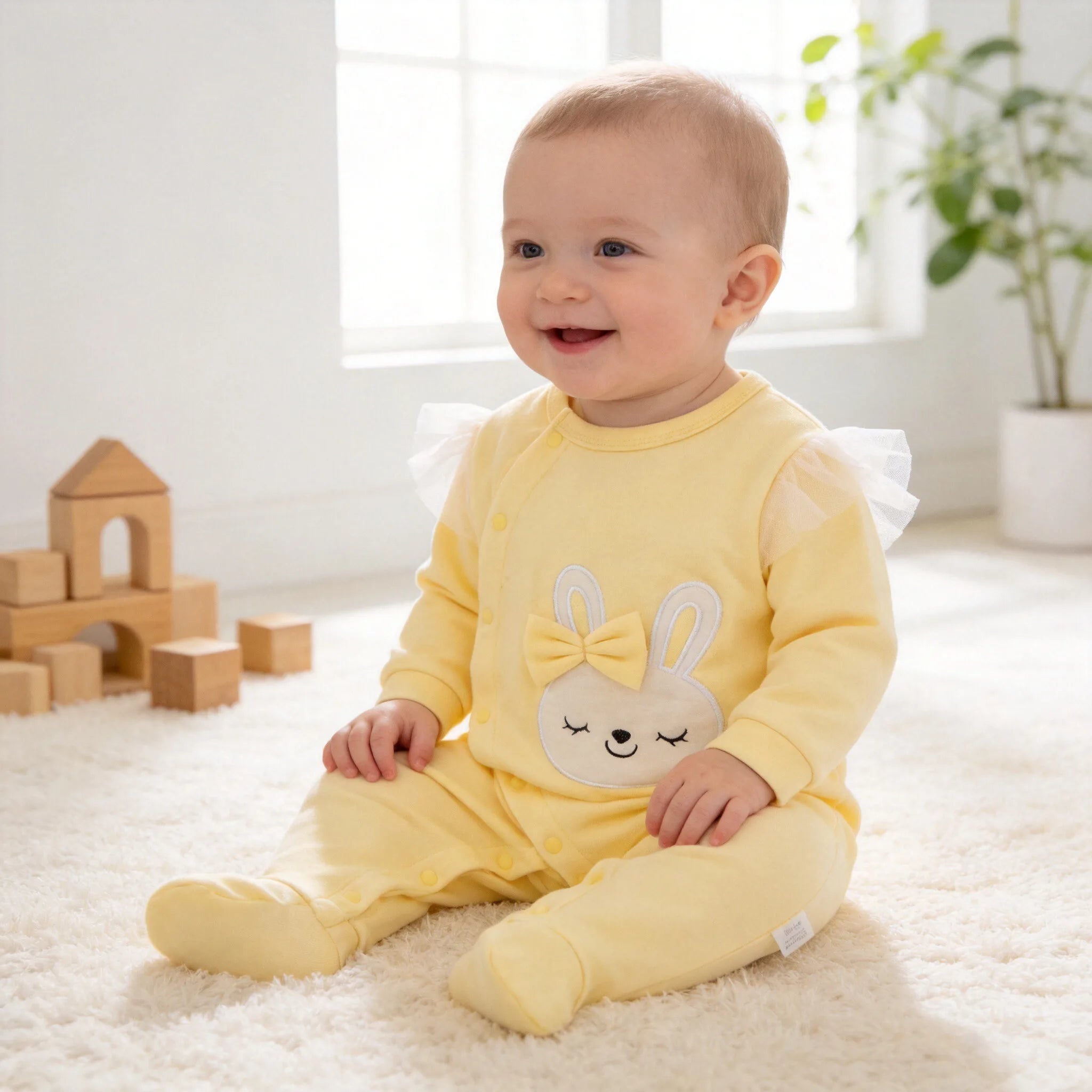 Baby Girl Rabbit Pure Cotton Romper