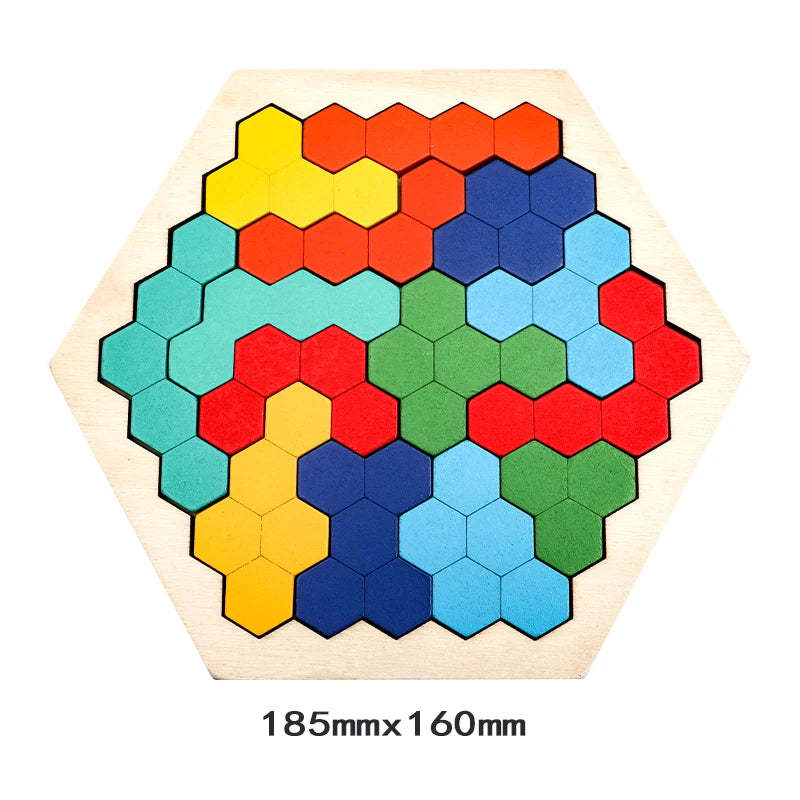 Hexagon Brain Boost Tangram Puzzle