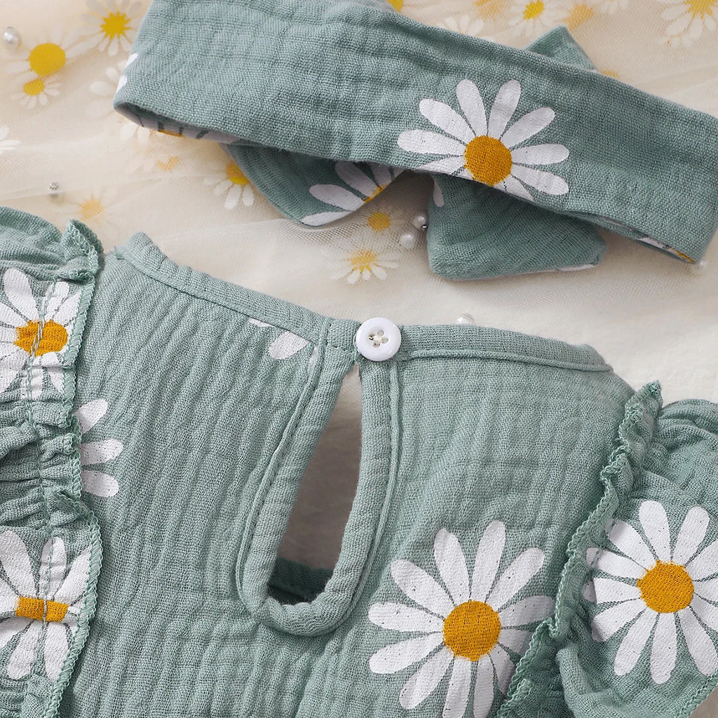Blooming Daisy Summer Sleeveless Casual  Dress