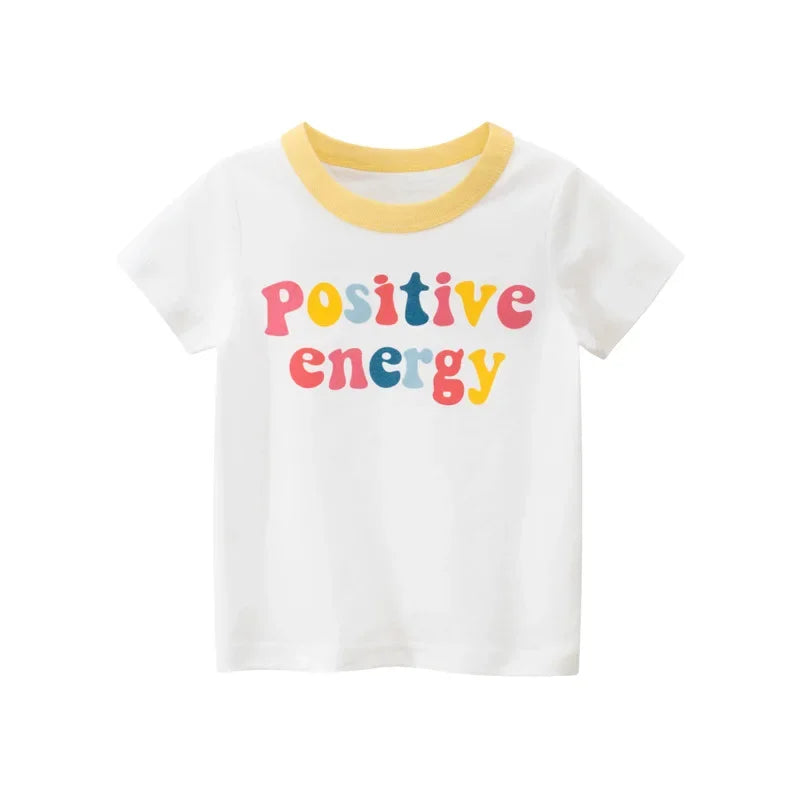 Graffiti Print Everyday Fun Kids Cotton Graphic Shirt
