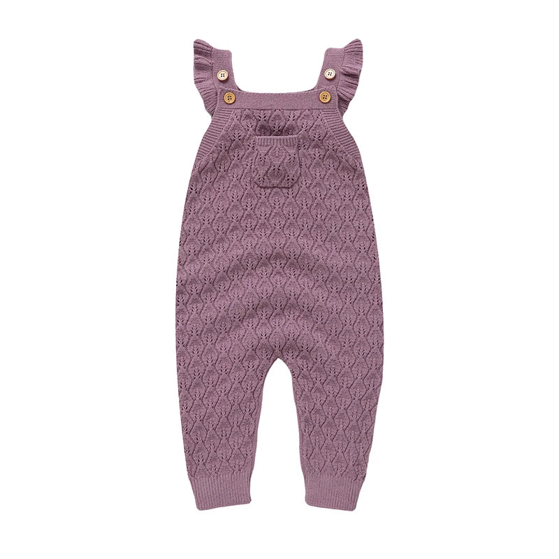 Comfy Knit Baby Sleeveless One Piece Romper Set for Infant