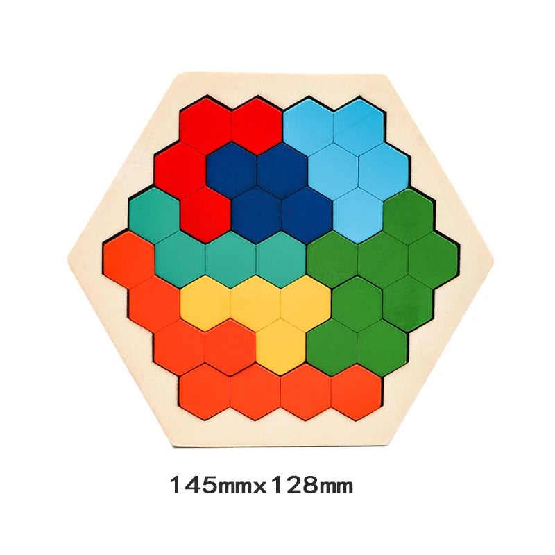 Hexagon Brain Boost Tangram Puzzle