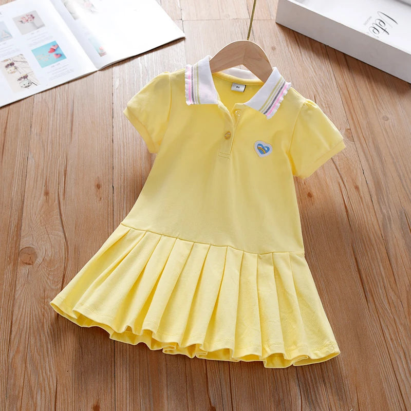 Little Heart Princess Short Sleeve Dress