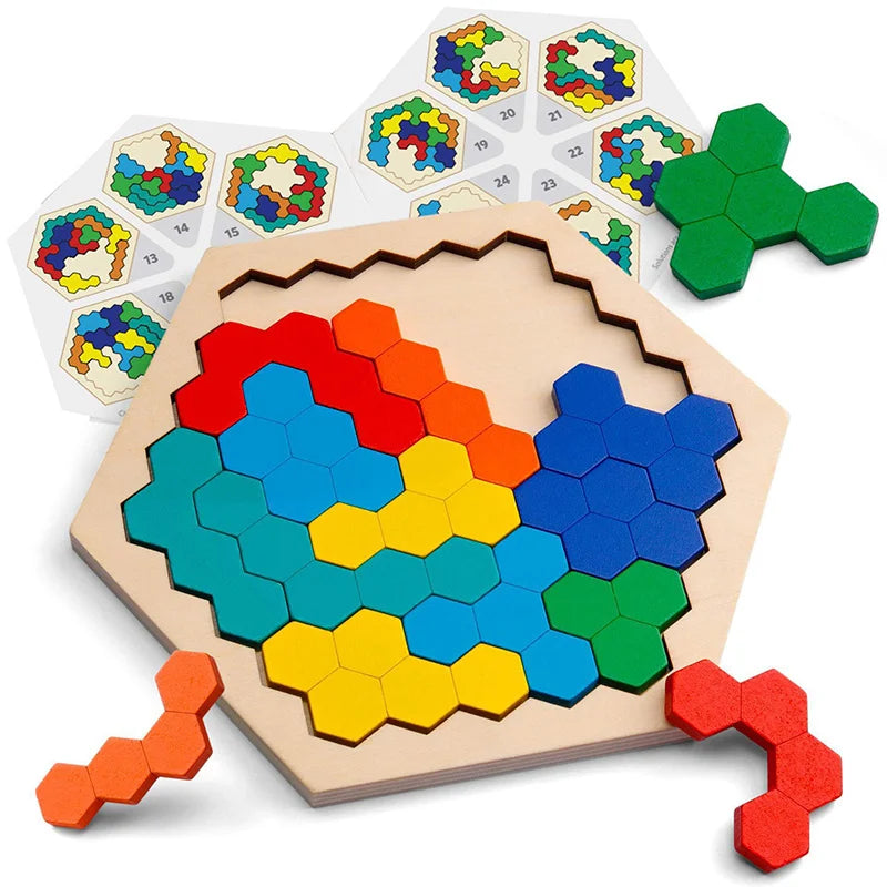 Hexagon Brain Boost Tangram Puzzle
