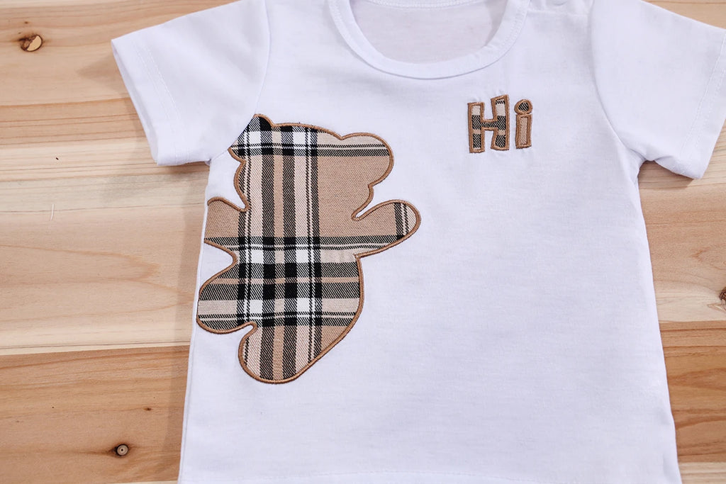 Cute Bear Baby Shorts Set 2pcs