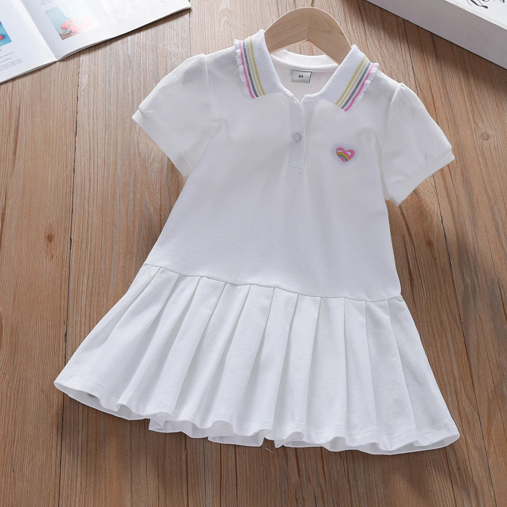 Little Heart Princess Short Sleeve Dress