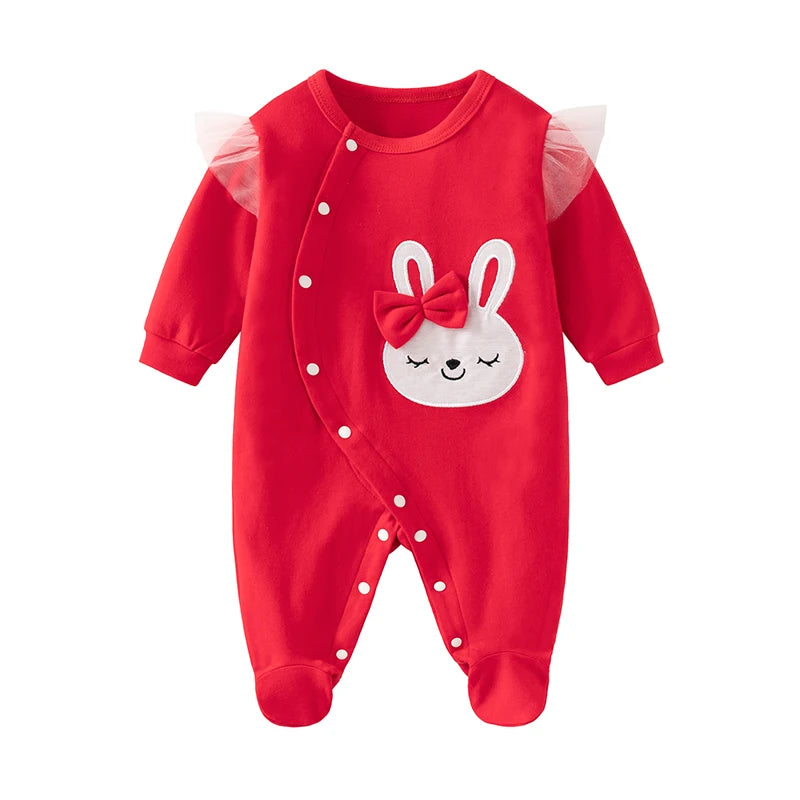 Baby Girl Rabbit Pure Cotton Romper