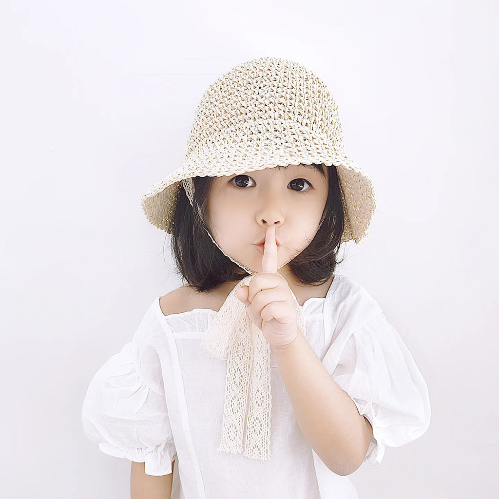 Little Sunshine Lace Baby Beach Panama Hat