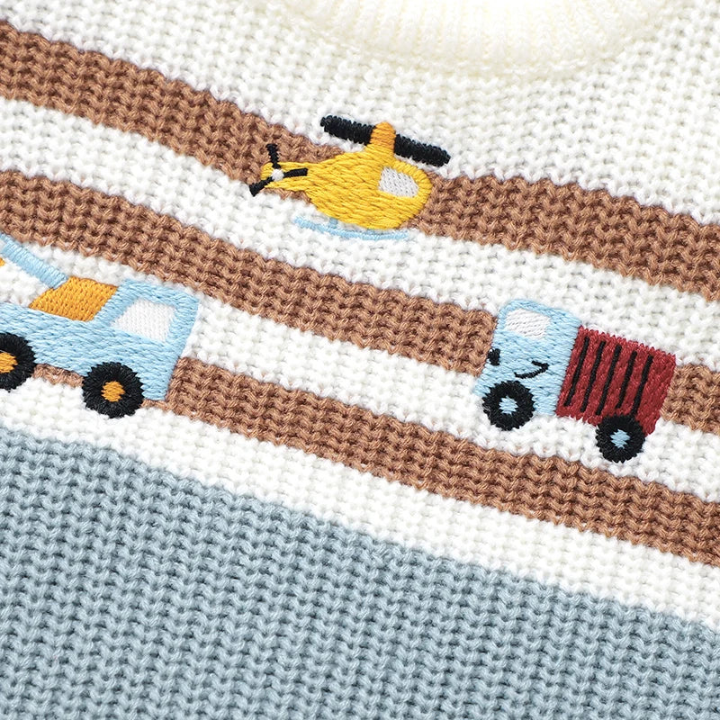 Adorable Truck Knit Sweater for Little Explorers