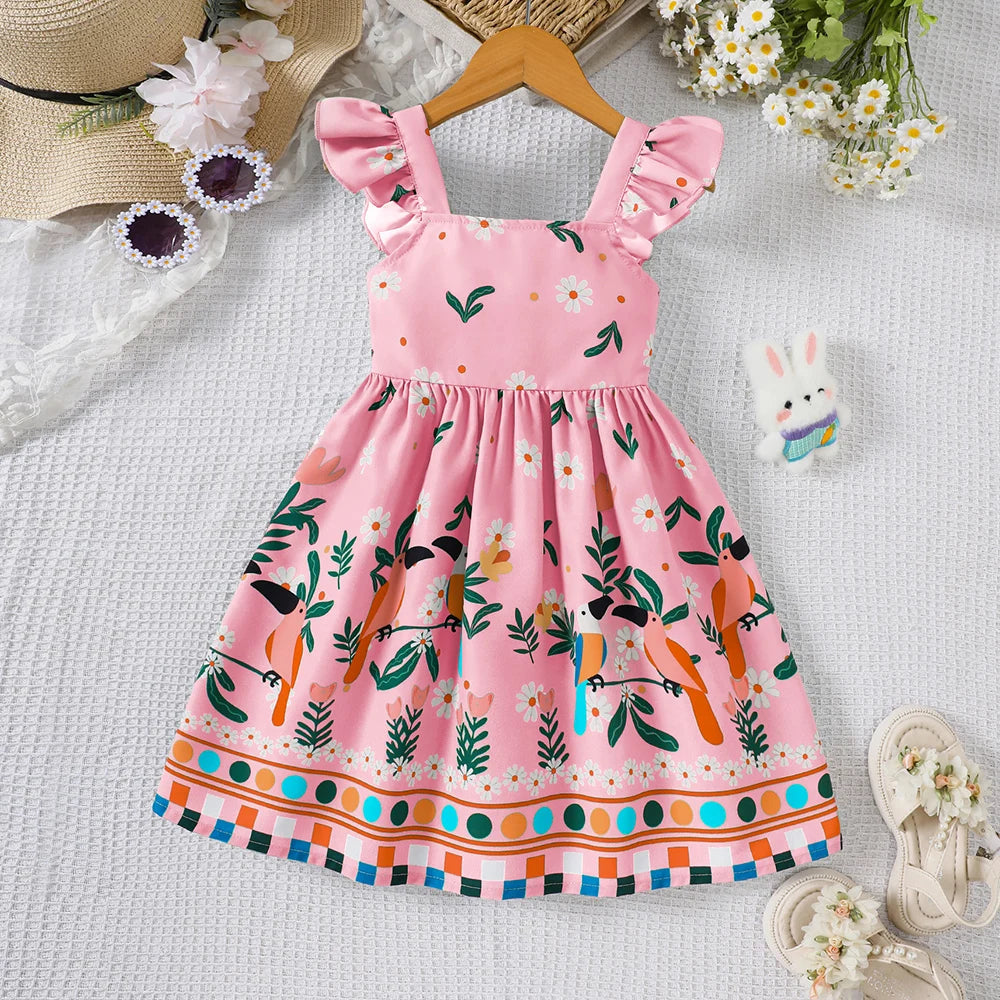 Sunny Garden Girls Flutter Sleeve Dress