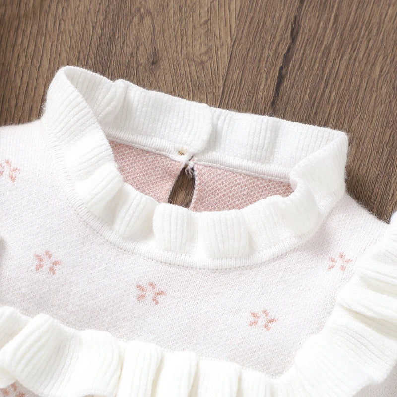 Adorable Newborn Casual Ruffle Romper for Autumn and Winter
