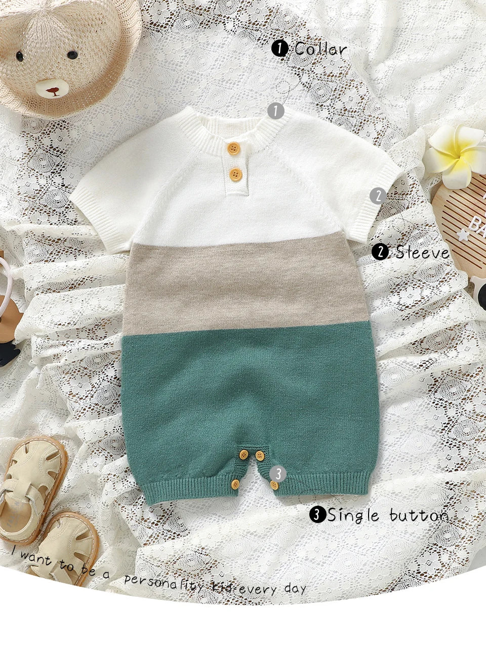 Ultra-Soft Knit Romper Toddler Children Playsuits