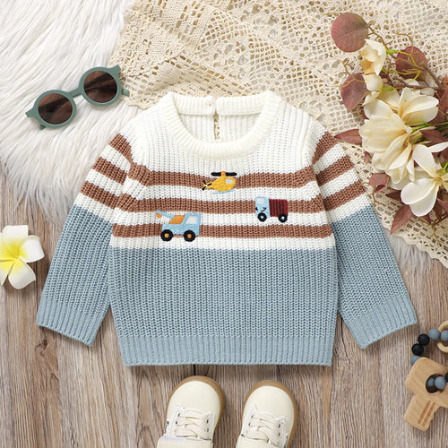 Adorable Truck Knit Sweater for Little Explorers
