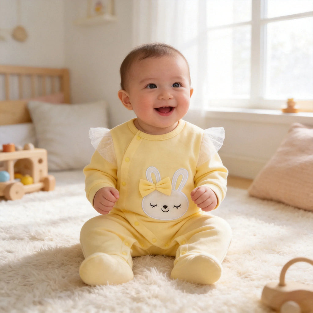 Baby Girl Rabbit Pure Cotton Romper