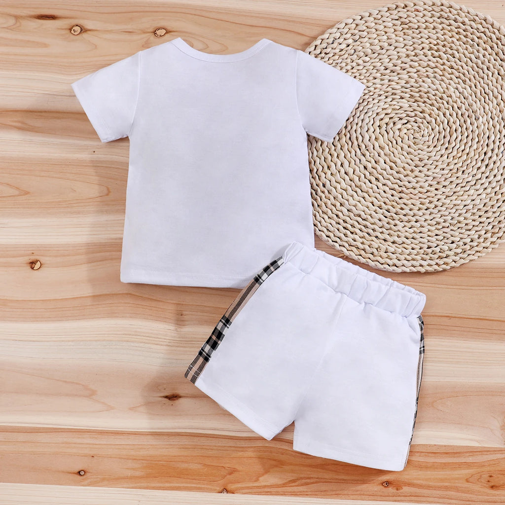 Cute Bear Baby Shorts Set 2pcs