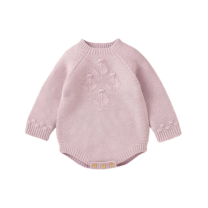 Adorable Baby Knit Bodysuits Long Sleeve Romper