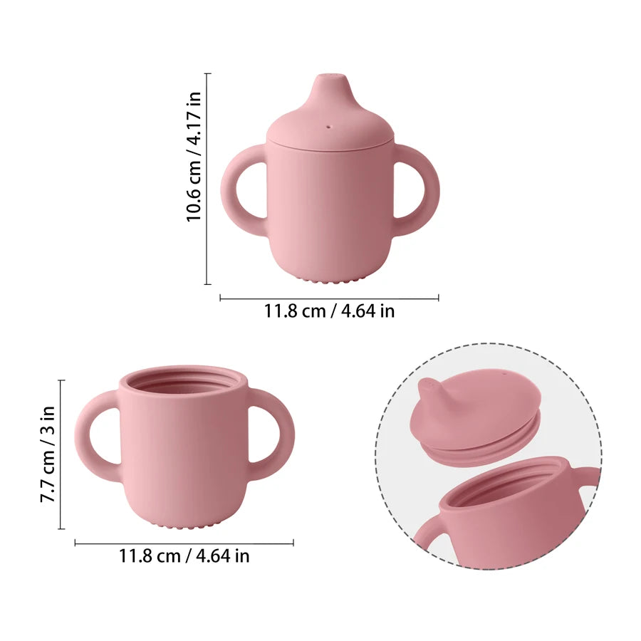 1pc Baby Feeding Little Sip Silicone Training Cup
