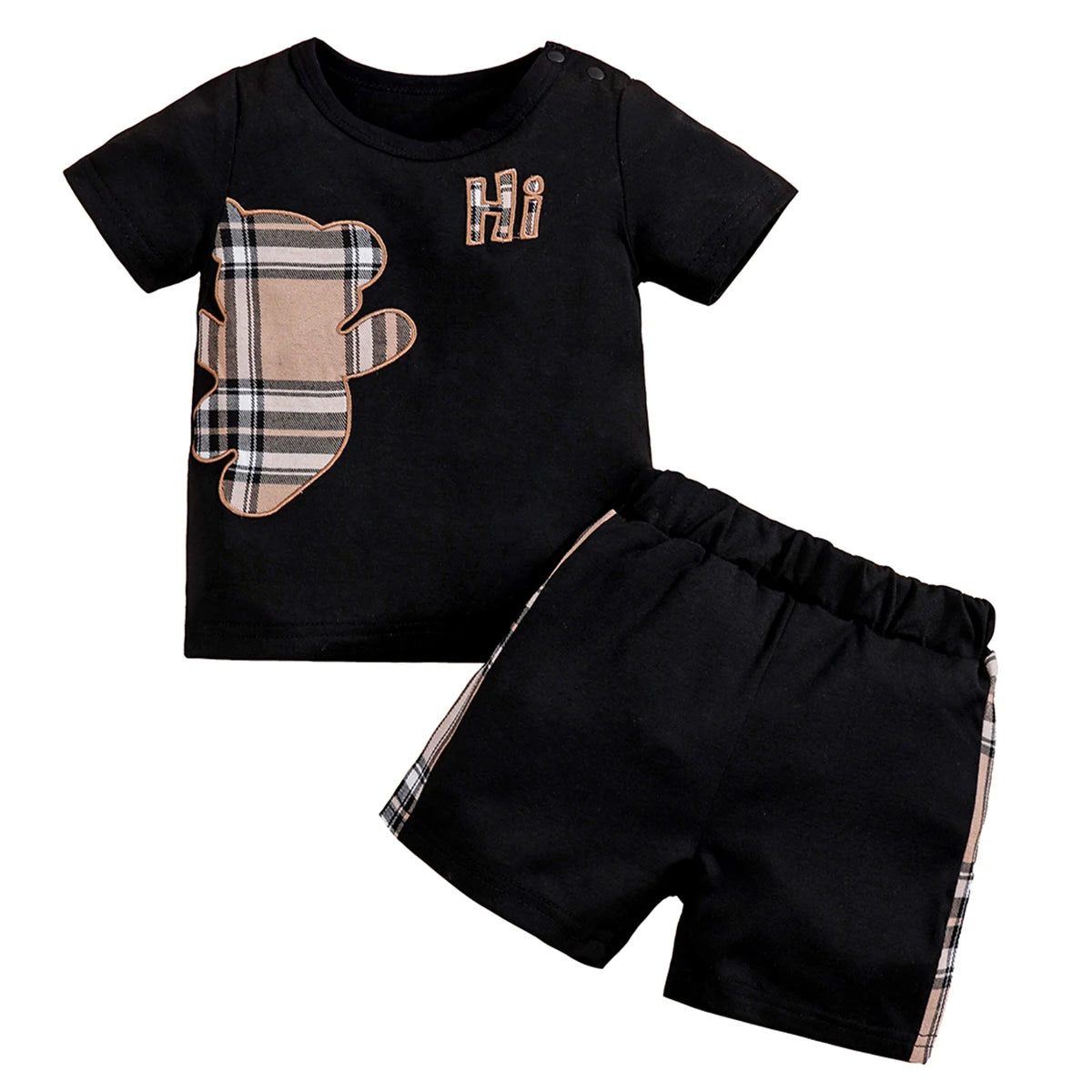 Cute Bear Baby Shorts Set 2pcs