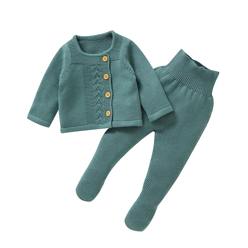 Soft Newborn Knit Outfit Two Piece Baby Set