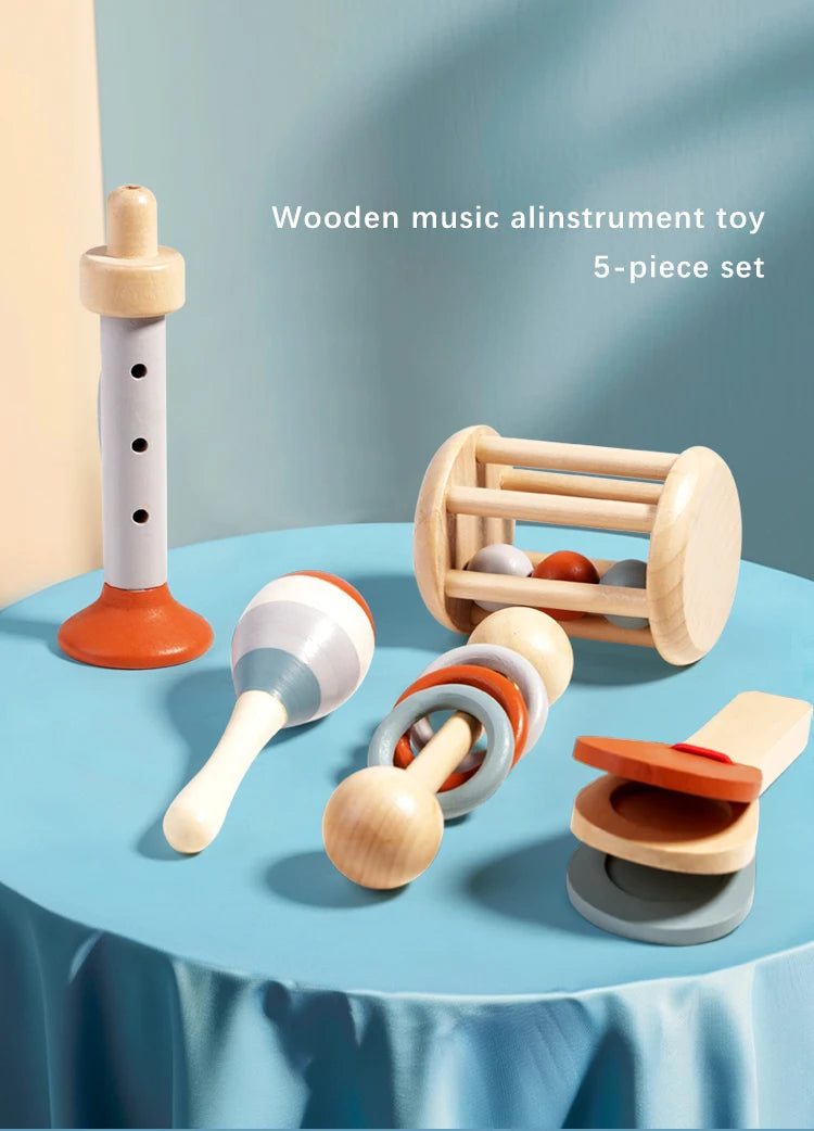 Musical Baby Wooden Toy Set