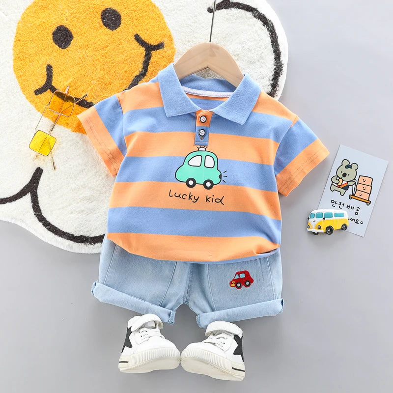 Sunny Adventure Little Kid Boy Summer Outfit