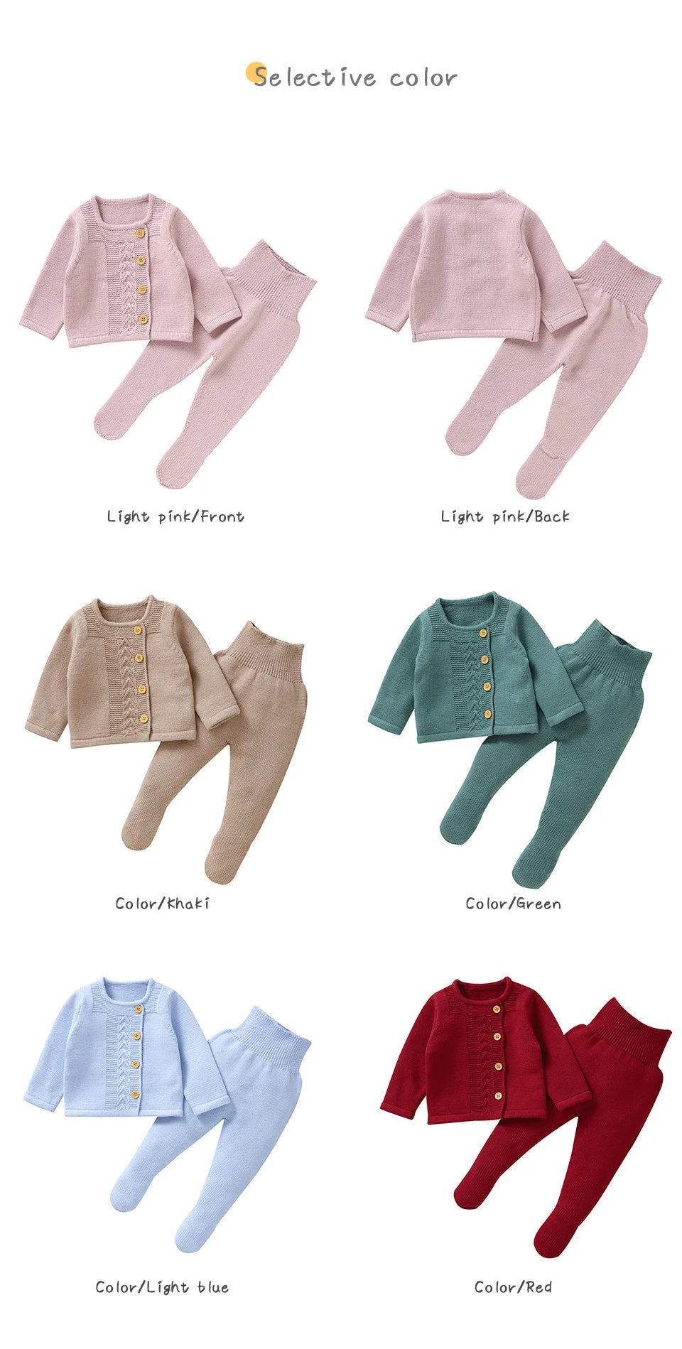 Soft Newborn Knit Outfit Two Piece Baby Set