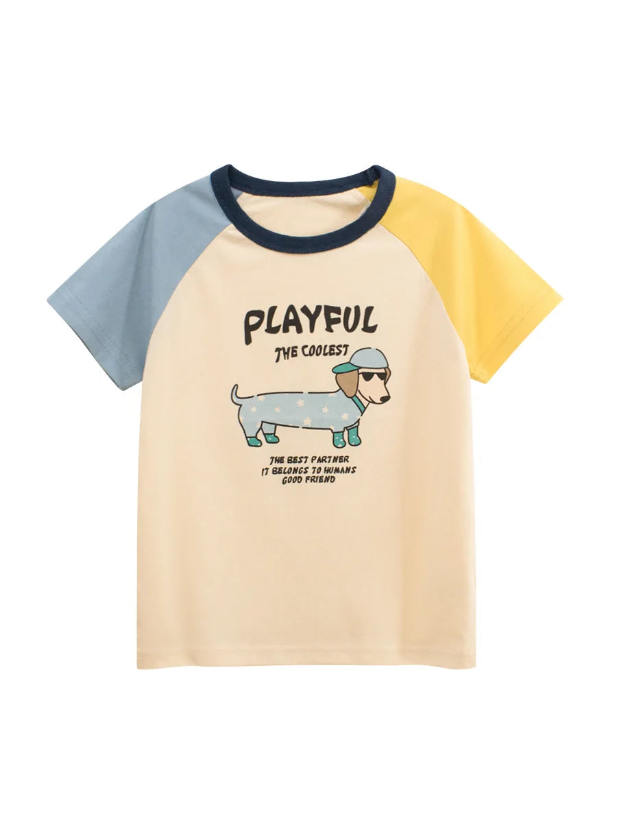 Graffiti Print Everyday Fun Kids Cotton Graphic Shirt
