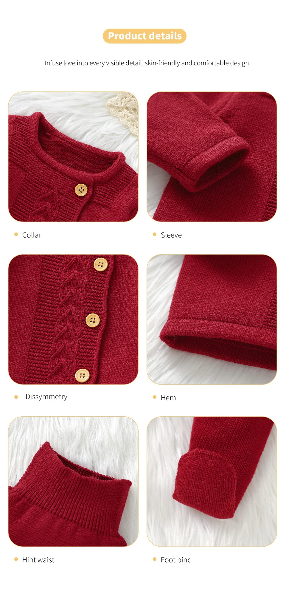 Soft Newborn Knit Outfit Two Piece Baby Set