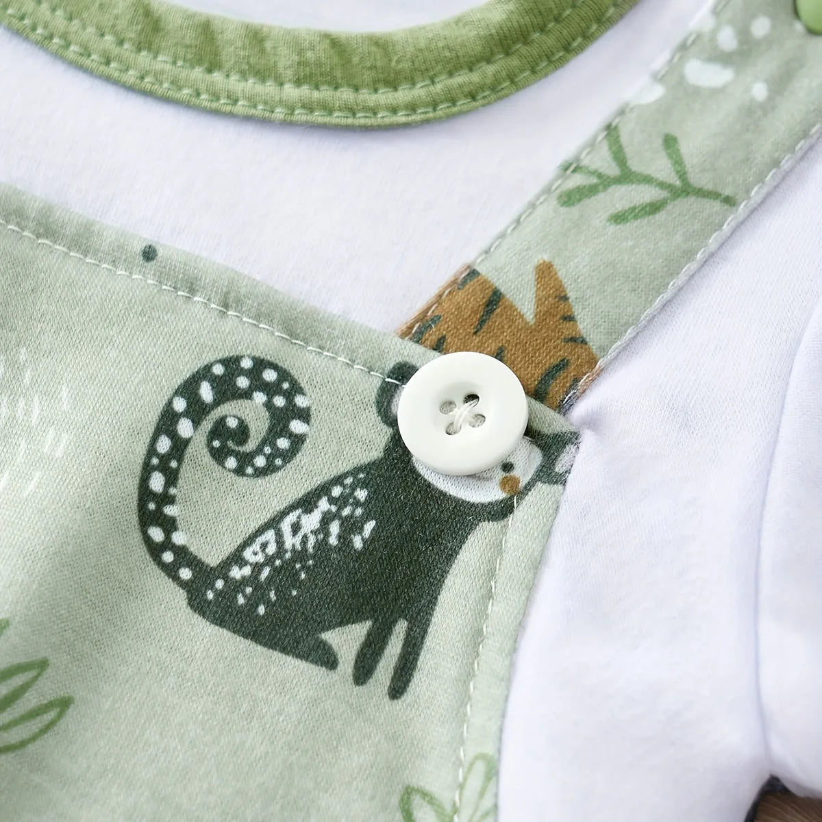 Adorable Safari Adventure Baby Romper Set