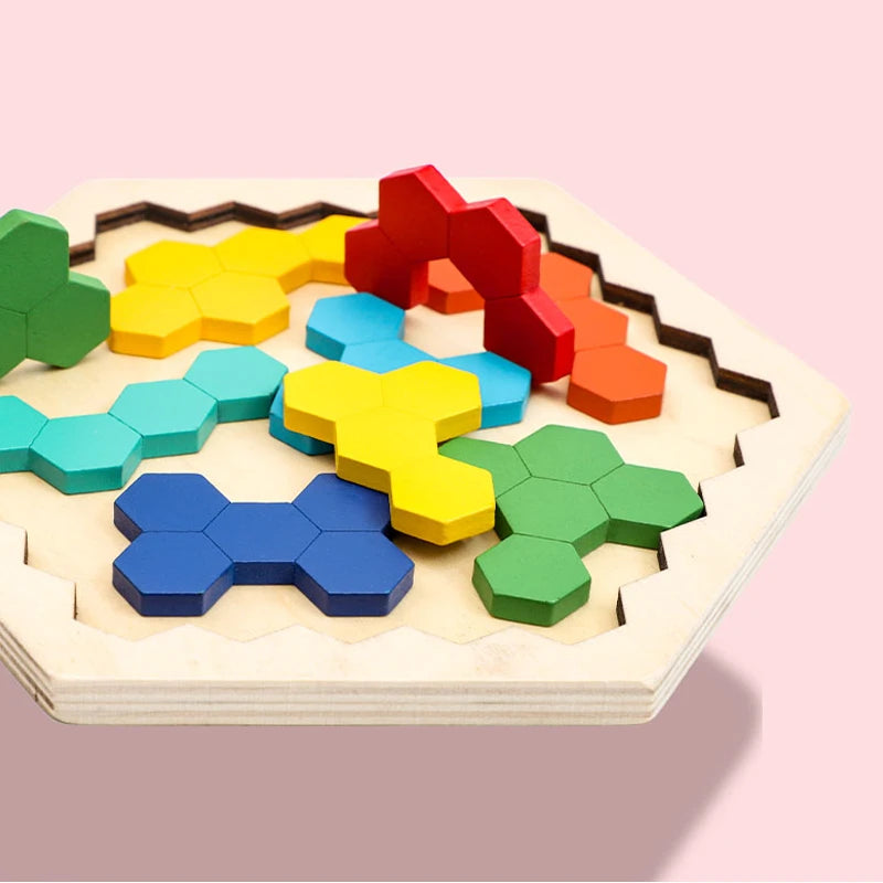 Hexagon Brain Boost Tangram Puzzle