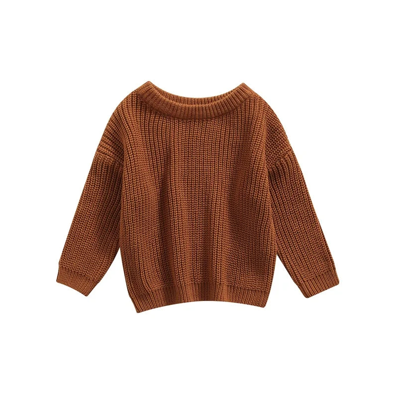Classic Autumn Knitting Cotton Pullovers  for Kids