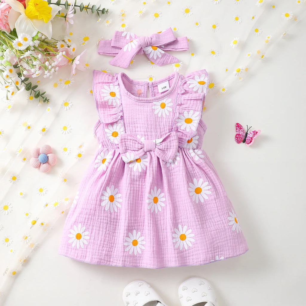 Blooming Daisy Summer Sleeveless Casual  Dress
